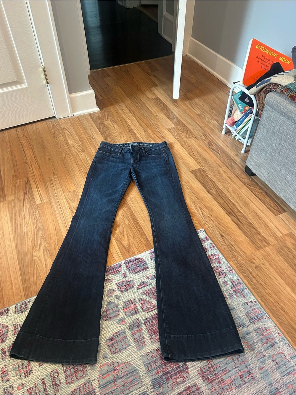 Earnest Sewn Dark Blue Flare Jeans